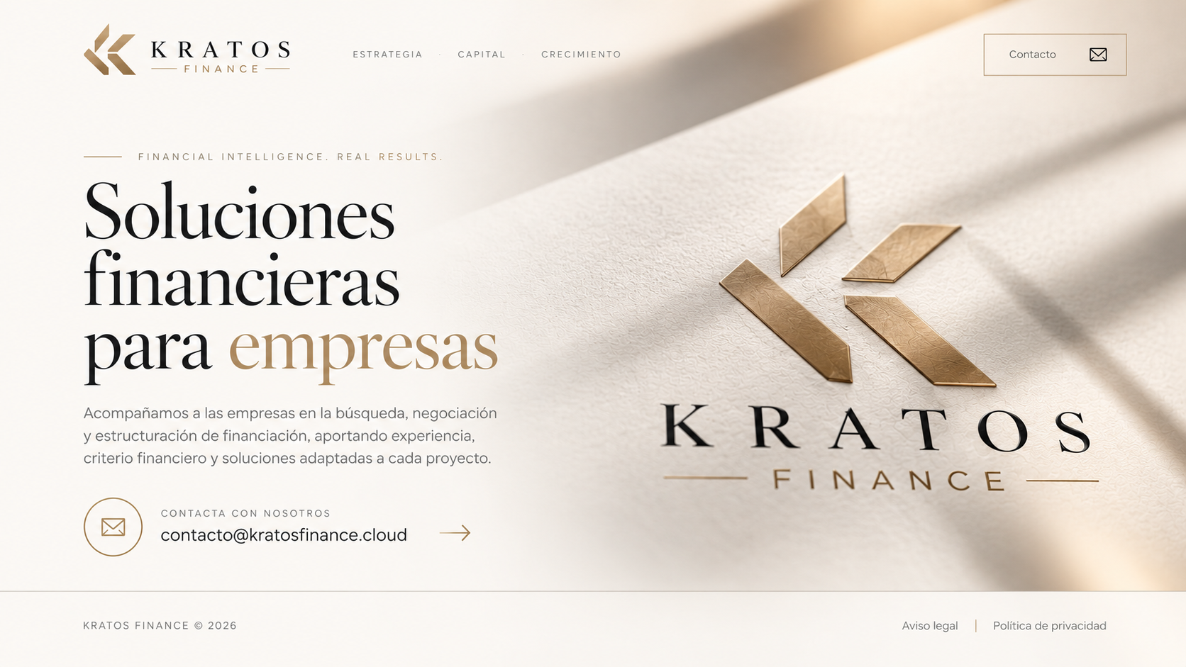 Identidad visual de Kratos Finance